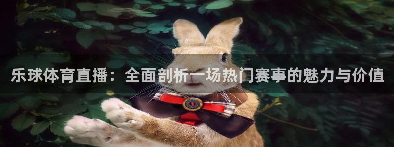 乐球体育直播：全面剖析一场热门赛事的魅力与价值