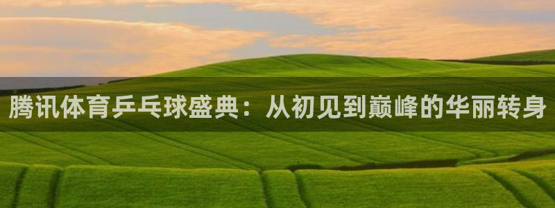 腾讯体育乒乓球盛典：从初见到巅峰的华丽转身